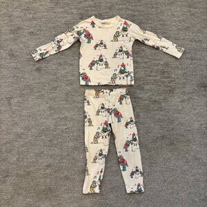 Toddler Pajamas - Music Themed - Long Sleeves / Long Pants - Guitar - Size 4